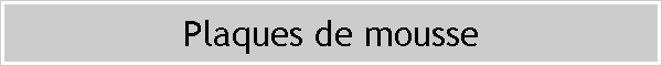 Plaques de mousse